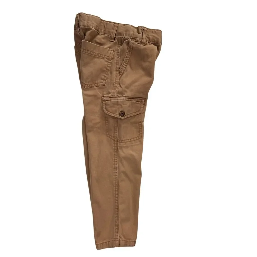 Gymboree Boys Size 4 Cargo Khaki Pants Straight Fit Cotton Casual